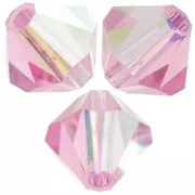 5mm Preciosa Bicone Beads - Rondelle Bead - Rose Opal AB x12