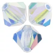 5mm Preciosa Bicone Beads - Rondelle Bead - Light Sapphire AB x12