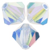 6mm Preciosa Bicones - Rondelle Bead - Light Sapphire AB x12