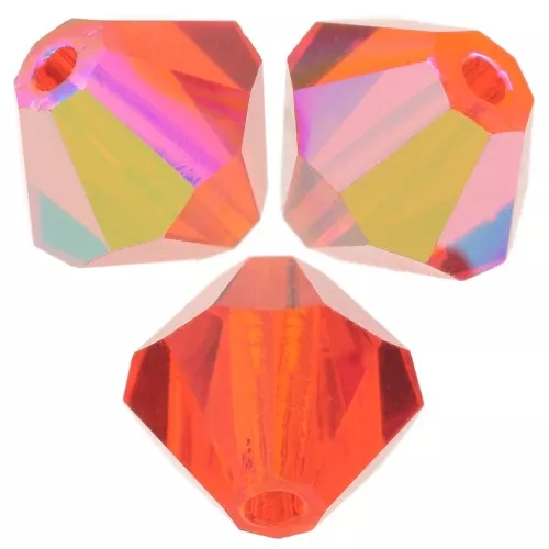 6mm Preciosa Bicones - Rondelle Bead - Hyacinth AB x12