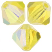 6mm Preciosa Bicones - Rondelle Bead - Citrine AB x12