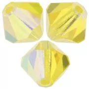 6mm Preciosa Bicones - Rondelle Bead - Citrine AB x12