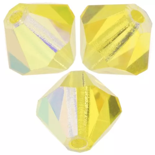 6mm Preciosa Bicones - Rondelle Bead - Citrine AB x12