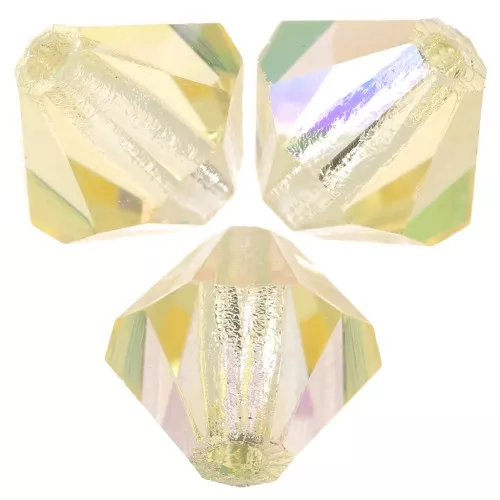6mm Preciosa Bicones - Rondelle Bead - Jonquil AB x12