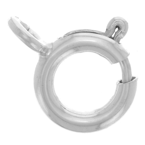 8 mm spring clasp with open ring in 925 Sterling Silver x1