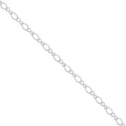 Rombo alternate (1x1) links Chain 3.1mm 925 Sterling Silver x 50cm