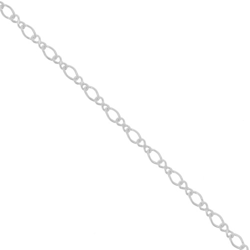 Rombo alternate (1x1) links Chain 3.1mm 925 Sterling Silver x 50cm