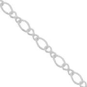 Rombo alternate (1x1) links Chain 3.1mm 925 Sterling Silver x 50cm