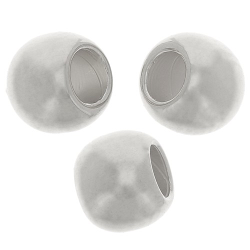 Flat round beads 5x4mm Antique Silver Plating x20