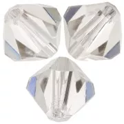 6mm Preciosa Crystal Bicones - MC Bead Rondell - Crystal Velvet x12