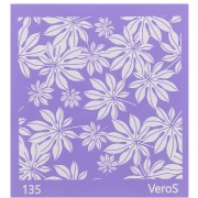 90x90mm Silk Screen VeroS for polymer clay - Aralia leaf pattern n°135 x1|raw }}