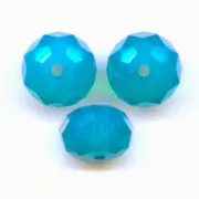 PureCrystal 5040 Flat round 6mm Carribean Blue Opal x1