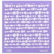 90x90mm Silk Screen VeroS for polymer clay - Abstract pattern n°139 x1