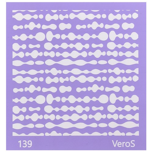 90x90mm Silk Screen VeroS for polymer clay - Abstract pattern n°139 x1