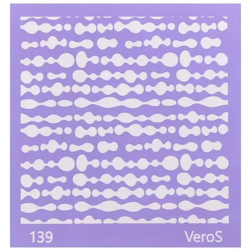 90x90mm Silk Screen VeroS for polymer clay - Abstract pattern n°139 x1