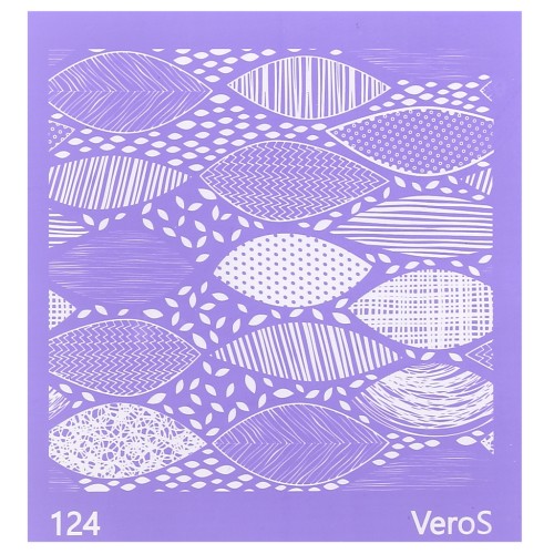 90x90mm Silk Screen VeroS for polymer clay - Multisheet pattern n°124 x1
