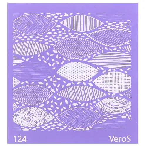 90x90mm Silk Screen VeroS for polymer clay - Multisheet pattern n°124 x1