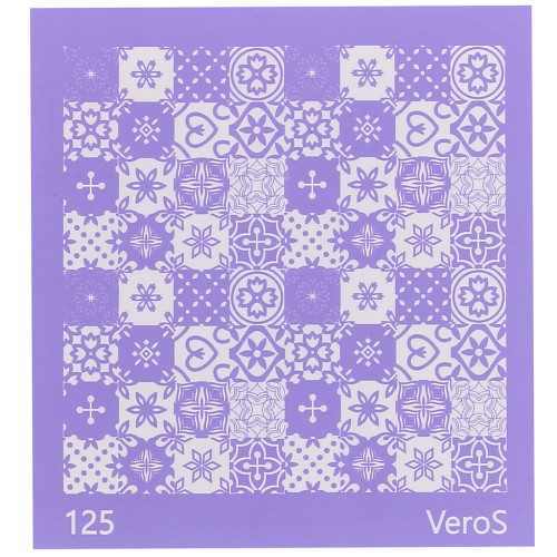 90x90mm Silk Screen VeroS for polymer clay - Cement tile pattern n°125 x1