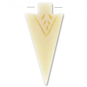 Pendant bone antique triangle 48mm Natural x1|raw }}