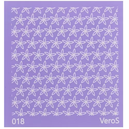90x90mm Silk Screen VeroS for polymer clay - Island flower pattern n°018 x1