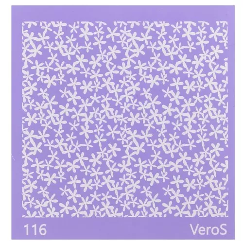 90x90mm Silk Screen VeroS for polymer clay - Little flowers pattern n°116 x1