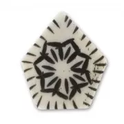 Pendant bone 28mm Natural x1