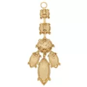 39x18mm Pendant setting for 1088 and 4228 cabochons - Gold Tone x1