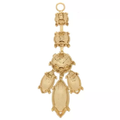 39x18mm Pendant setting for 1088 and 4228 cabochons - Gold Tone x1