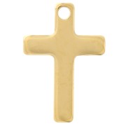 16x11mm 304L stainless steel Cross charms - gold x4