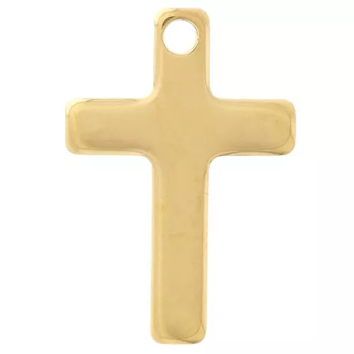16x11mm 304L stainless steel Cross charms - gold x4