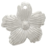 17x18mm 304L stainless steel flower charm x1