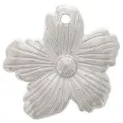 17x18mm 304L stainless steel flower charm x1