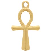 23x13mm 304L stainless steel Egyptian cross pendant - Ânkh - Gold x1