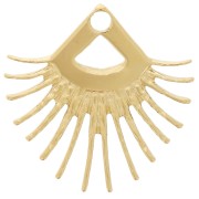 20mm 304L Stainless Steel Ethnic Pendant - Gold x1