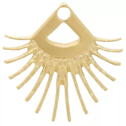 20mm 304L Stainless Steel Ethnic Pendant - Gold x1