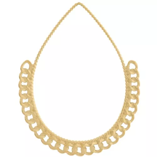 38x30.5mm 304L stainless steel Drop pendants with chain - Gold x2