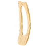 25x22mm Stainless steel 316L Curved hammered rectangular pendants - Gold x2