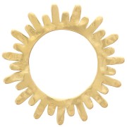 18mm 316L stainless steel hammered sunburst spacer - Gold x1|raw }}