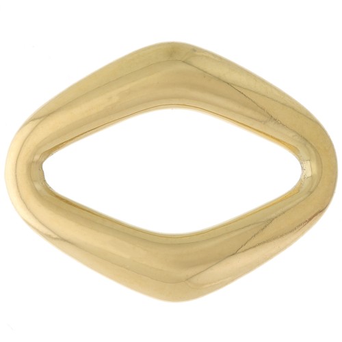 19x15mm 304L stainless steel diamond spacer - gold x1