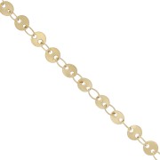 4mm Stainless steel 304L Fancy disc chain - Gold Tone x50cm