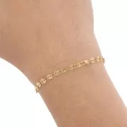 4mm Stainless steel 304L Fancy disc chain - Gold Tone x50cm