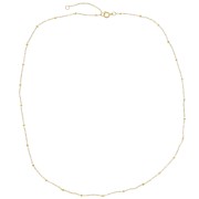 2mm Stainless steel 304L Cable mesh choker with flattened beads - Gold x48cm|raw }}