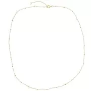 2mm Stainless steel 304L Cable mesh choker with flattened beads - Gold x48cm