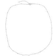 2mm Stainless steel 304L Cable mesh choker with flattened beads x48cm