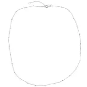 2mm Stainless steel 304L Cable mesh choker with flattened beads x48cm