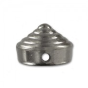 CCB Spiral cones 10mm black nickel tone x6