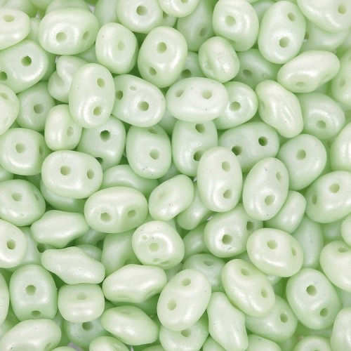 2.5x5mm SuperDuo - Powdery Pastel Lime x10g