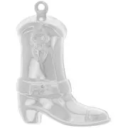 30x23mm 925 Sterling Silver Santiag cowboy boot pendant x1