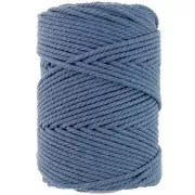 3mm Cotton macramé cord spool - Cobalt blue x100m