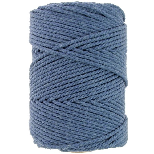 3mm Cotton macramé cord spool - Cobalt blue x100m